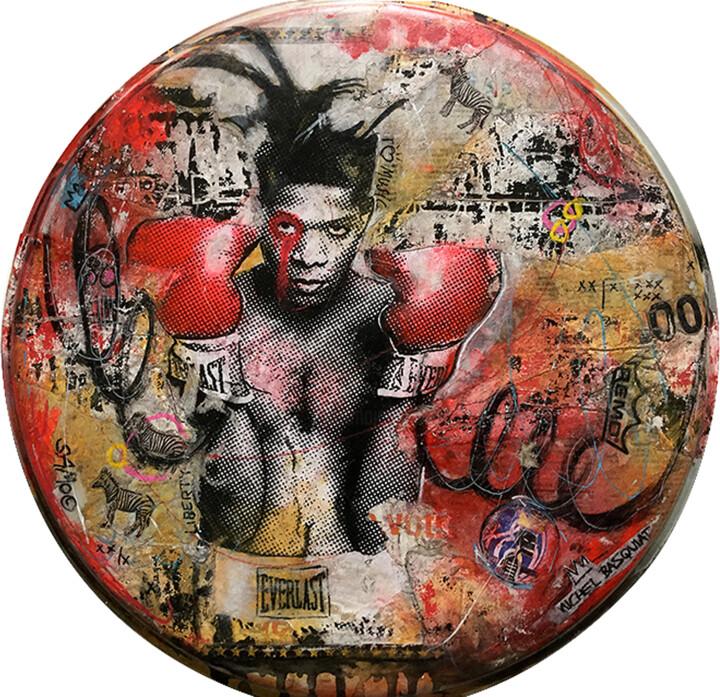 Collages titulada "Basquiat" por Fourmi, Obra de arte original, Collages