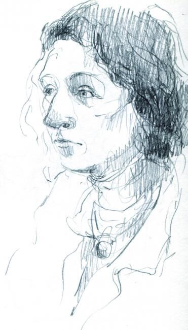 Dessin intitulée "portrait-croquis3.j…" par Sandrine Wely, Œuvre d'art originale