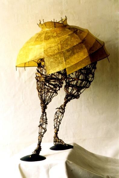 Sculpture intitulée "pieds de lampe 2" par Sarah François, Œuvre d'art originale, Métaux