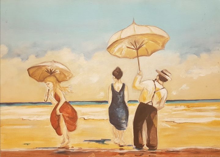 Ein Tag Am Meer, Pintura por Sarah Zalzadeh | Artmajeur