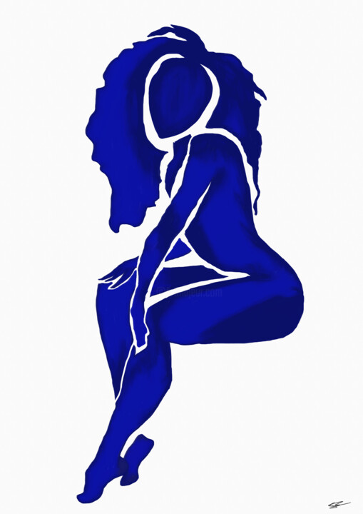 "blue woman (Matisse…" başlıklı Dijital Sanat Saša T tarafından, Orijinal sanat, Dijital Resim