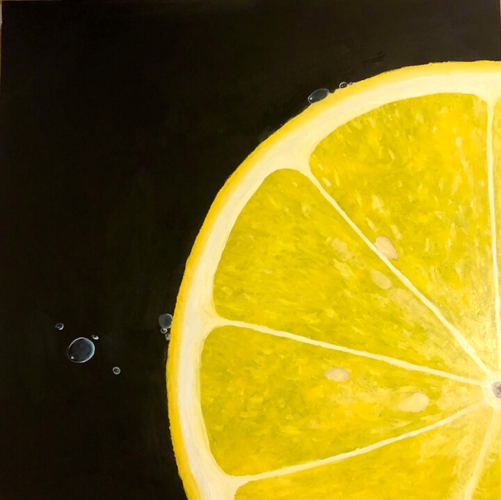 Peinture intitulée "Lemon 3" par Sascaart, Œuvre d'art originale, Huile
