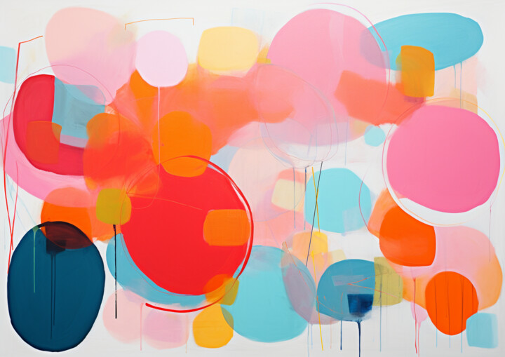 Digital Arts titled "Painting with pink…" by Sasha Robinson, Original Artwork, Acrylic