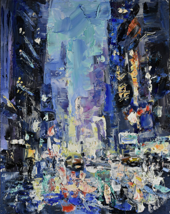 Schilderij getiteld "New York Painting N…" door Natalya Savenkova, Origineel Kunstwerk, Olie
