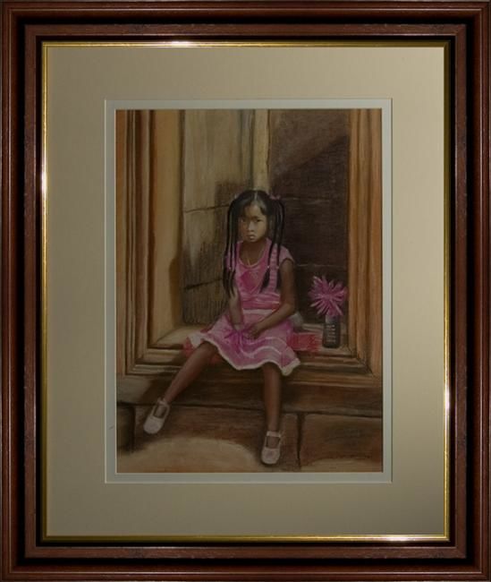 Painting titled "Cambodian girl" by Steve Sciberras, Original Artwork