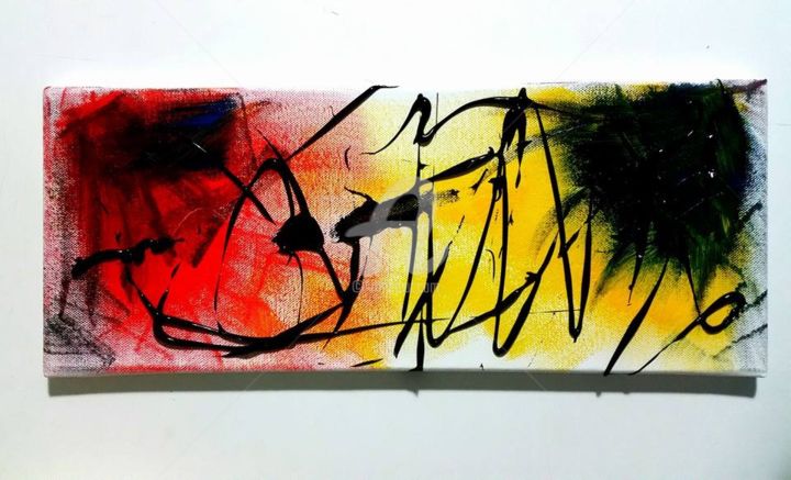 Malerei mit dem Titel "Collision" von Simona Cioce, Original-Kunstwerk, Acryl