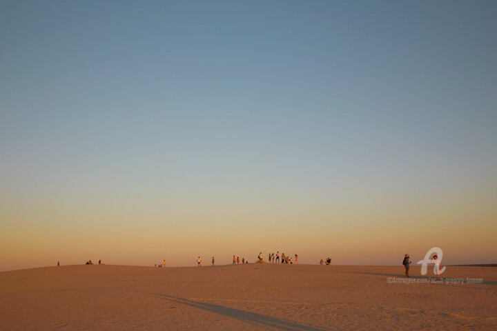 Photography titled "People on a sand du…" by Scott Gregory Banner, Original Artwork, Digital Photography