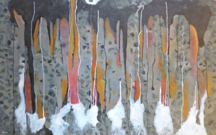 Картина под названием "Elements 1" - Scott Spencer, Подлинное произведение искусства, Масло Установлен на Деревянная рама дл…