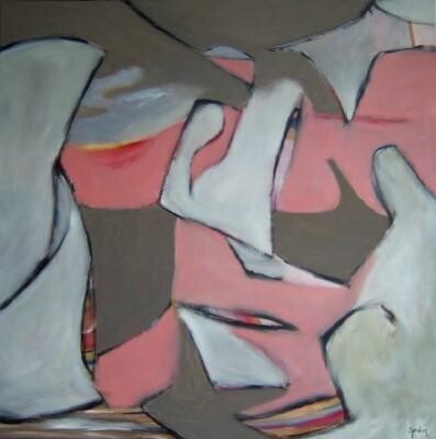 Malarstwo zatytułowany „Pink Underbelly” autorstwa Scott Spencer, Oryginalna praca, Olej