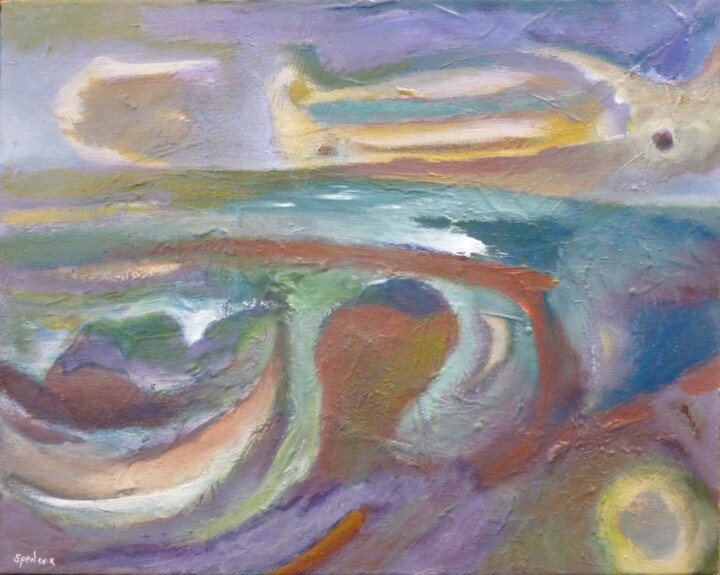 Картина под названием "Like the Ocean" - Scott Spencer, Подлинное произведение искусства, Акрил Установлен на Деревянная рам…