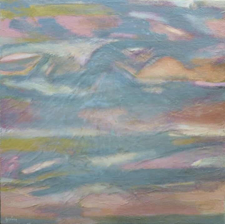 Pintura titulada "Foggy Lowlands" por Scott Spencer, Obra de arte original, Acrílico Montado en Bastidor de camilla de madera