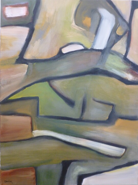 Картина под названием "Lombard" - Scott Spencer, Подлинное произведение искусства, Масло Установлен на Деревянная рама для н…