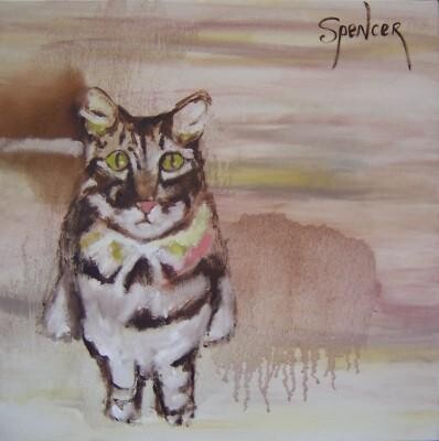 绘画 标题为“Standing Cat” 由Scott Spencer, 原创艺术品, 油