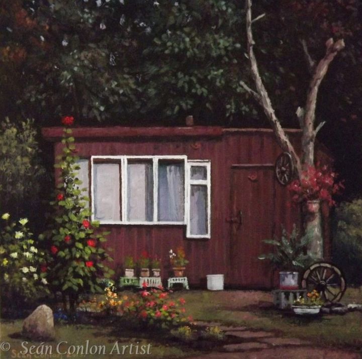 Painting titled "vidas-summerhouse.j…" by Sean Conlon, Original Artwork, Oil