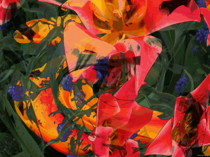 数字艺术 标题为“Organic Spring 1” 由Kenneth Grzesik, 原创艺术品, 数字油画