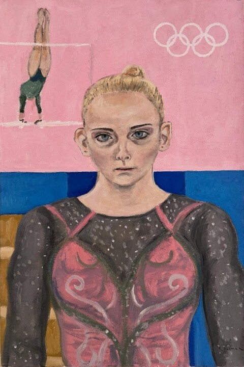 Painting titled "Les jeux olympiques" by Sebastian Henao, Original Artwork, Oil