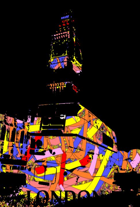 Grafika cyfrowa / sztuka generowana cyfrowo zatytułowany „London color” autorstwa Mose, Oryginalna praca, 2D praca cyfrowa