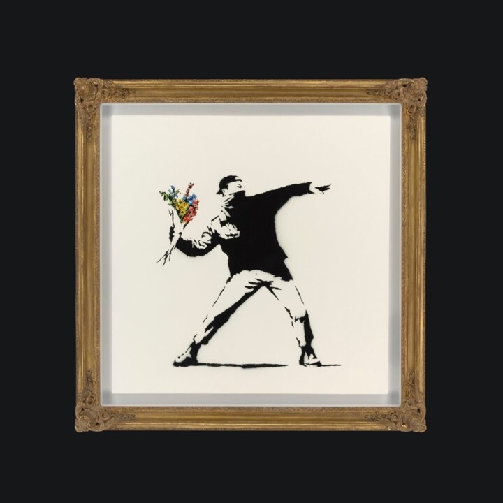 Love is in the Air, door Banksy, wordt verdeeld in 10.000 NFT's.