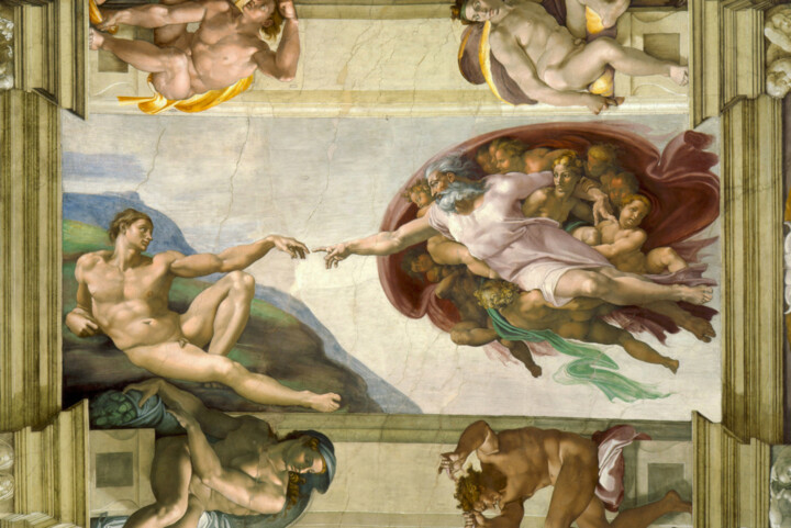 La creación de Adán (c. 1511) de Michelangelo Buonarroti