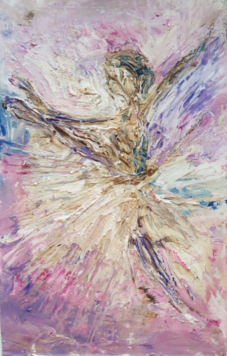 Painting titled "Ballerina" by Selena Sashina, Original Artwork, Oil