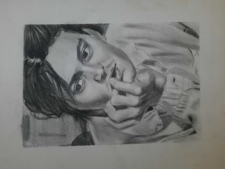 Drawing titled "Jhonny deep" by Imago, Original Artwork, Pencil