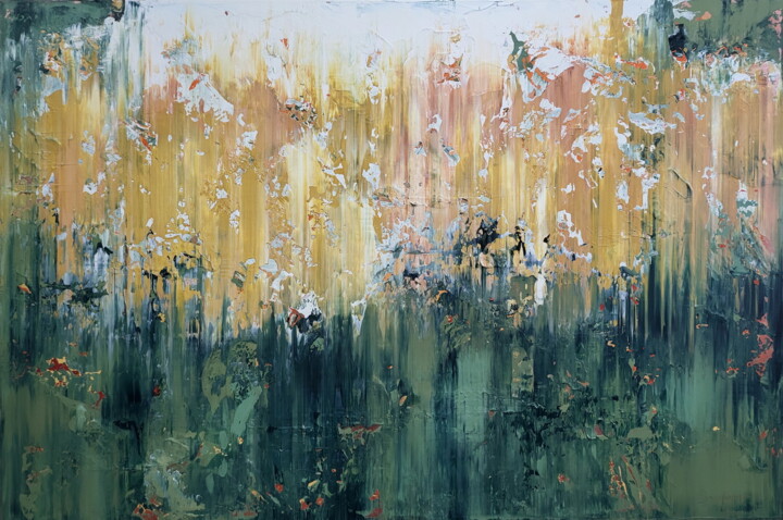 제목이 "Abstract 2438"인 미술작품 Alex Senchenko로, 원작, 아크릴 나무 들것 프레임에 장착됨