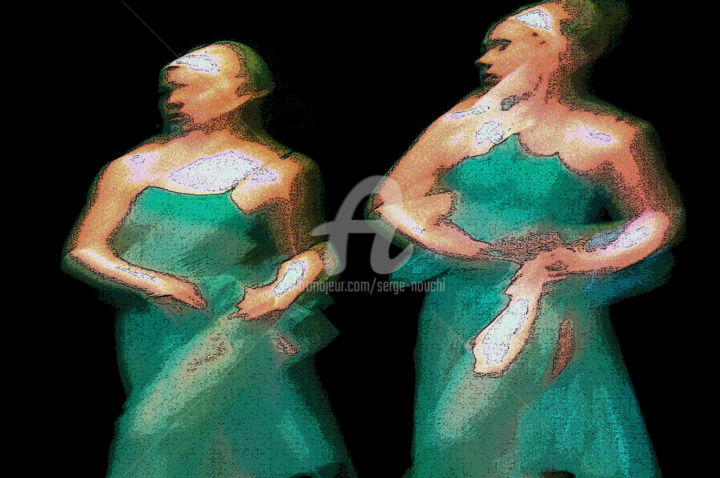 Arte digitale intitolato "Les danseuses" da Serge Nouchi, Opera d'arte originale