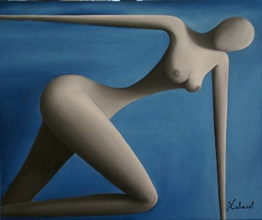 Картина под названием "Eccia" - Serge Cabanel, Подлинное произведение искусства, Масло