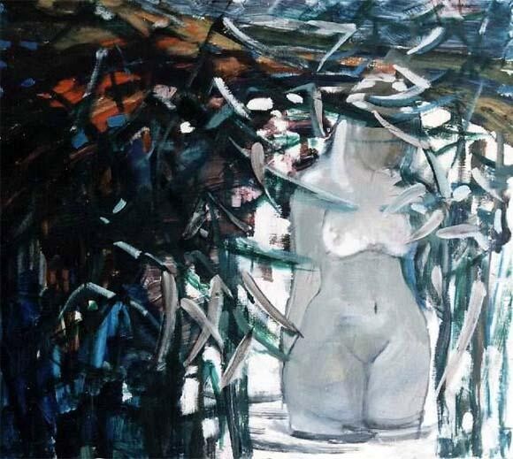 Peinture intitulée "White Night" par Sergej Jakovlev, Œuvre d'art originale, Huile