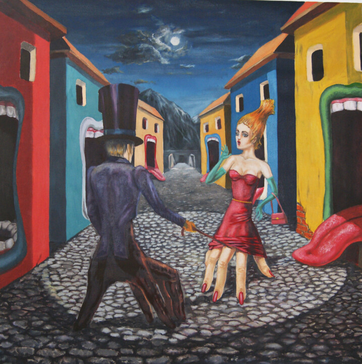 Painting titled "offender" by Sergey Kirillov, Original Artwork, Oil