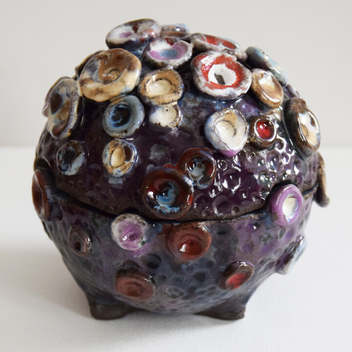 Sculpture titled "Jewel Case. Sea foo…" by Sergey Sovkov, Original Artwork, Ceramics