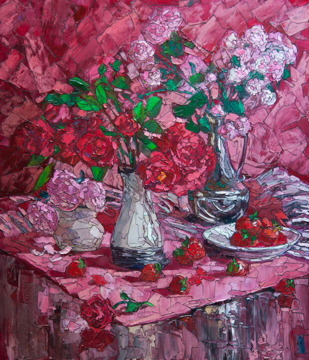 "Roses and Strawberr…" başlıklı Tablo Sergey Sovkov tarafından, Orijinal sanat