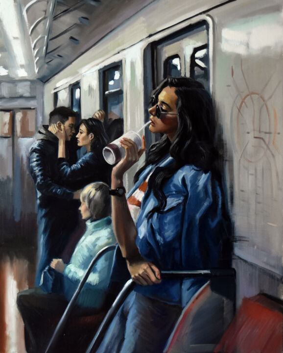 Картина под названием "The Underground life" - Serghei Ghetiu, Подлинное произведение искусства, Масло Установлен на Деревян…