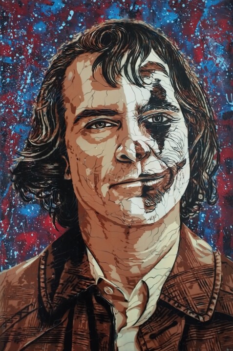Painting titled "Joker Joaquin" by Sérgio Clemente, Original Artwork, Acrylic