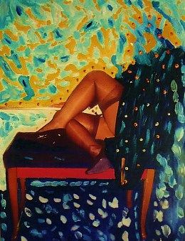 Painting titled "mujer escondida deb…" by Sergio Di Cori Modigliani, Original Artwork