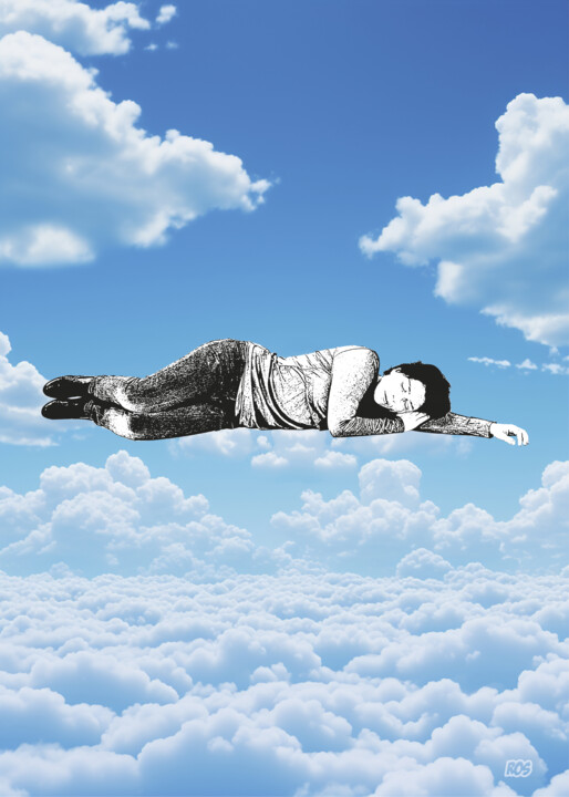 Arte digital titulada "sleep" por Sergio Ros, Obra de arte original, Collages digitales