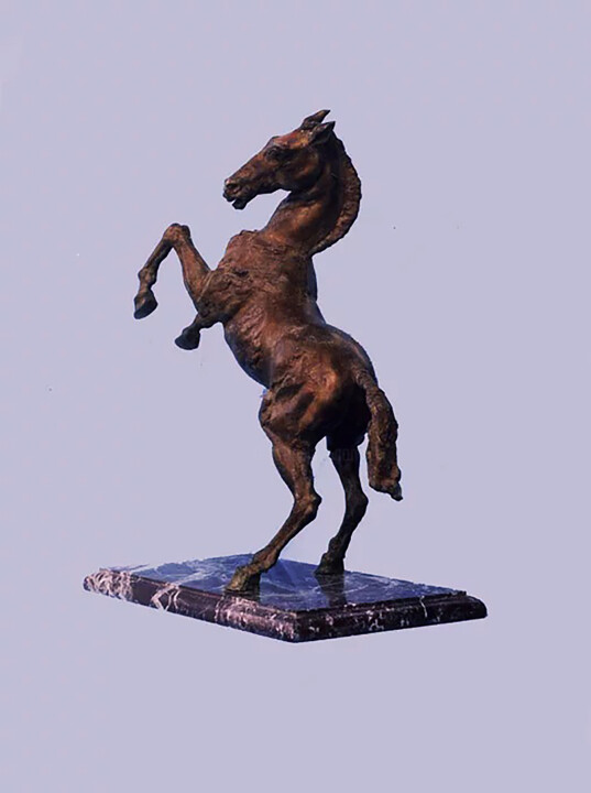 Sculpture titled "Horse. Butsyfal." by Serhii Brylov, Original Artwork, Bronze