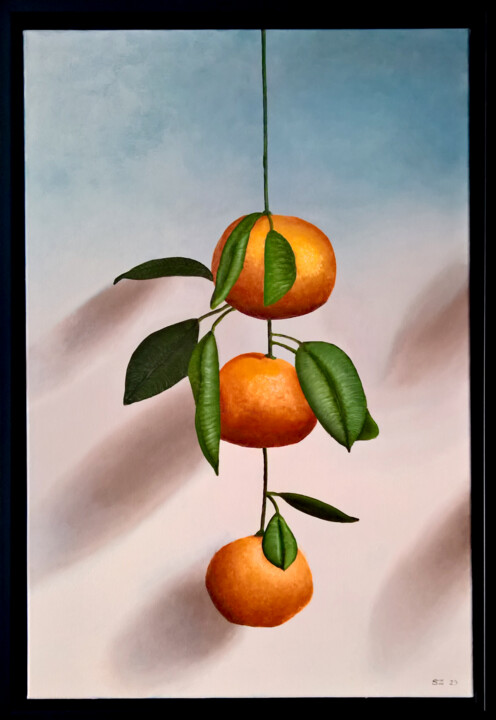 Peinture intitulée "Oranges" par Serhii Zapasnyi, Œuvre d'art originale, Huile