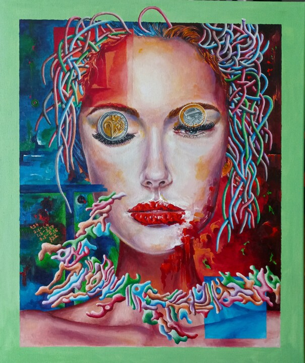 Peinture intitulée "Isabel" par Serhii Zavarzin, Œuvre d'art originale, Acrylique