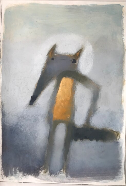 Painting titled "Mr odd tail" by Sergii Shkoliar, Original Artwork, Acrylic