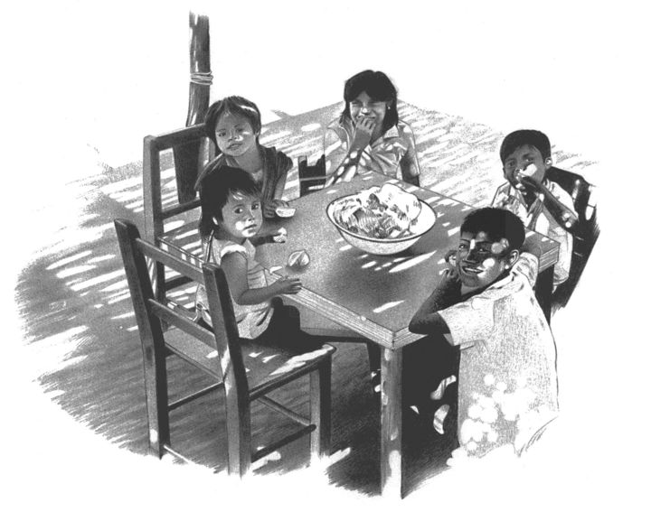 Dibujo titulada "niños" por Sete Goytre, Obra de arte original, Bolígrafo
