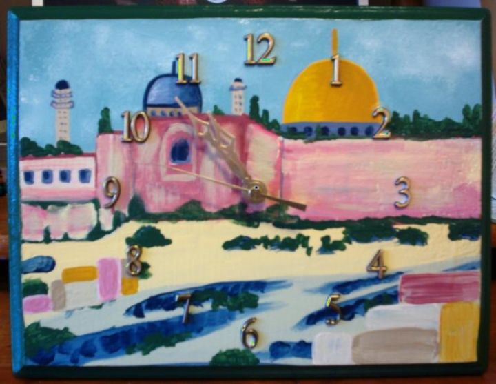 Painting titled "Jerusalem Temple Mo…" by Adelle Jean, Original Artwork