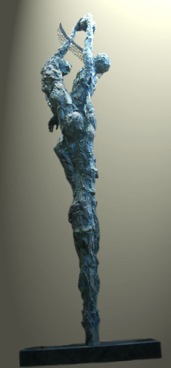 Escultura titulada "volleyball" por Shanaro, Obra de arte original, Metales