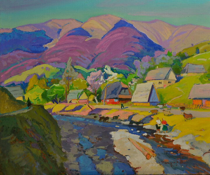 Painting titled "Picturesque Region" by Alexander Shandor, Original Artwork, Oil