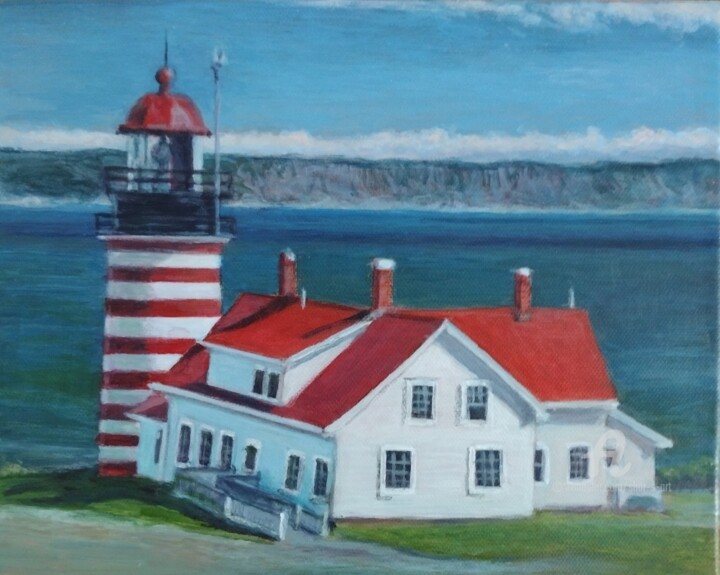 West Quoddy Head Lighthouse, Lubec, Maine New England