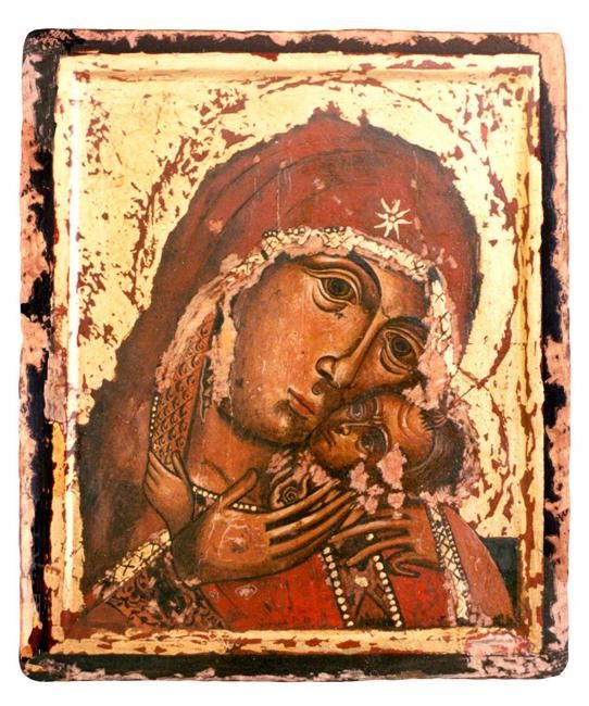 Peinture intitulée "The Virgin Eleusa" par Evgeni Andreev, Œuvre d'art originale