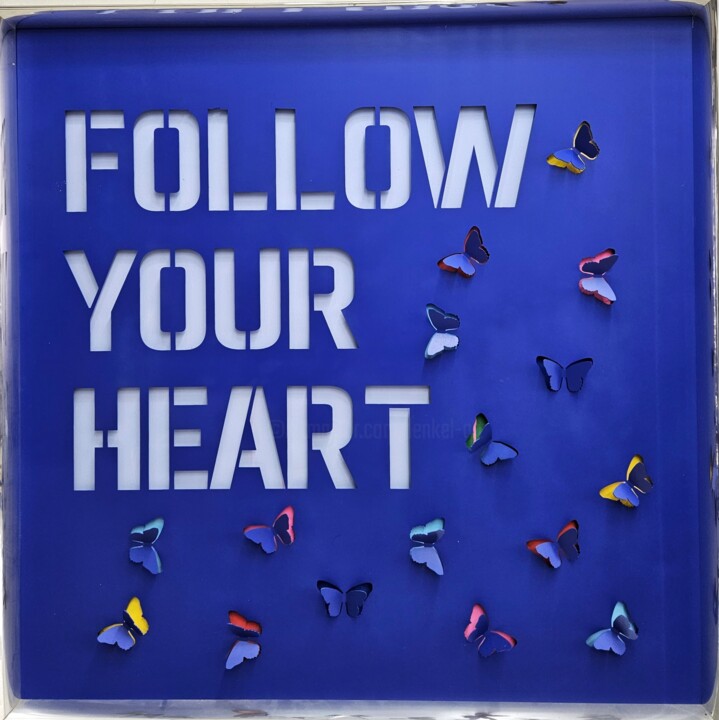 Escultura intitulada "Follow Your Heart II" por Shelby, Obras de arte originais, Alumínio Montado em Alumínio