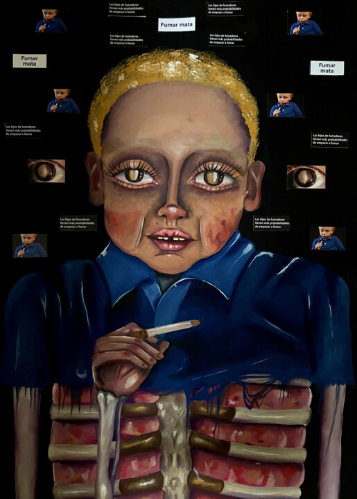 "The Children of Smo…" başlıklı Tablo Shiritaki tarafından, Orijinal sanat, Guaş boya
