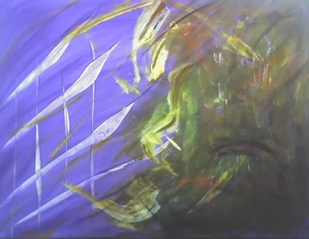 Painting titled "Furacão" by Silvana Gaertner Murad, Original Artwork