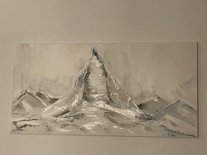 Malerei mit dem Titel "Berge" von Silvia P, Original-Kunstwerk, Acryl